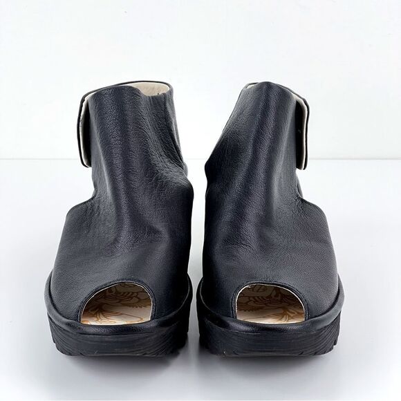 FLY London Peep Toe Wedges - Picture 3 of 12